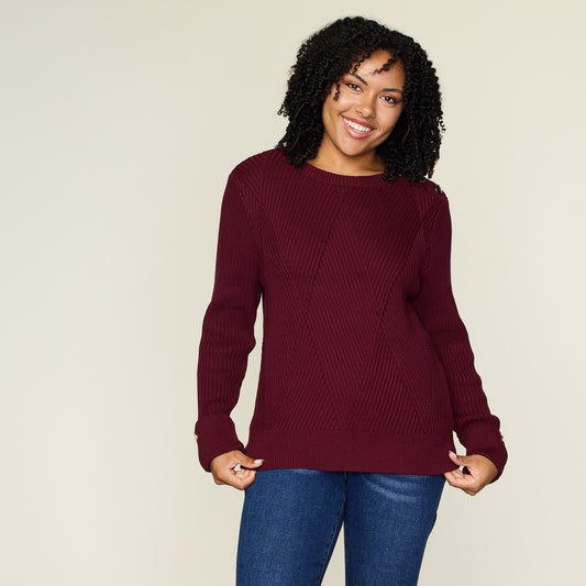 Burgundy Front Detail Missy