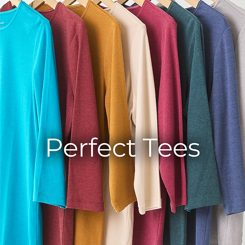 Explore our perfect tees! Featuring an assortment of versatile tees.
