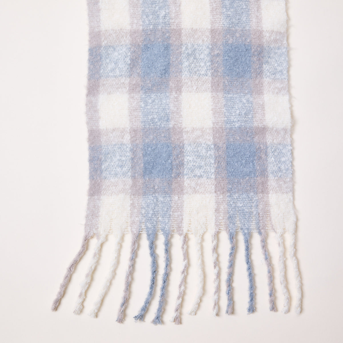 Marled Plaid Noodle Scarf