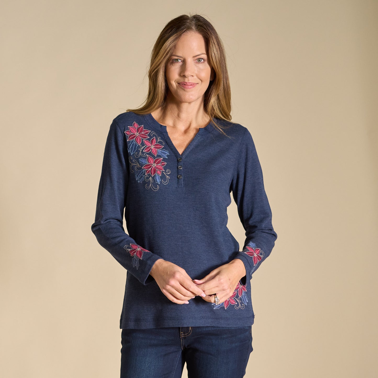 Navy Blazer Front Detail Missy