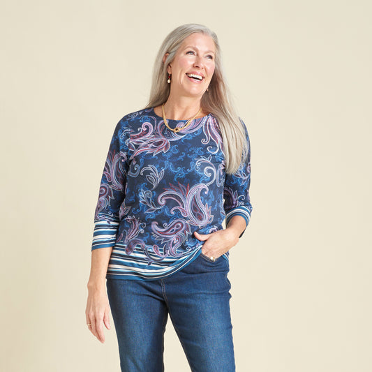 Classic Blue Front Detail Missy