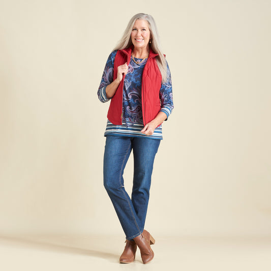 Classic Blue Front Detail Missy