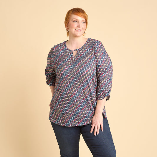 Blue Multi Front Detail Women