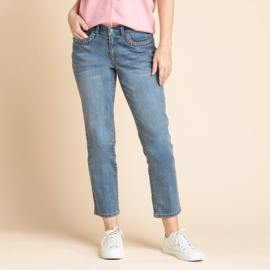 Medium Stonewash Front Detail Missy