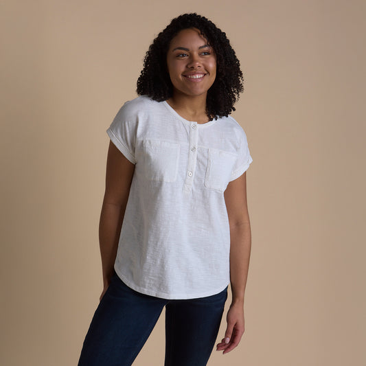 White Front Detail Missy