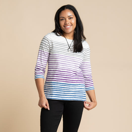 Purple Blue Multi Front Detail Missy