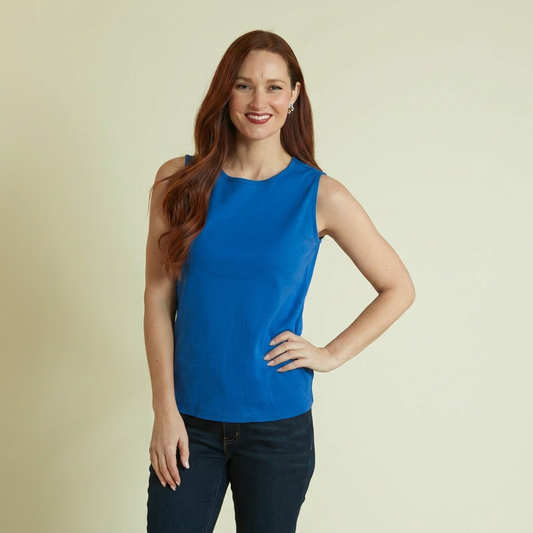 Classic Blue Front Detail Missy