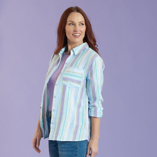 Blue Multi Side Detail Missy