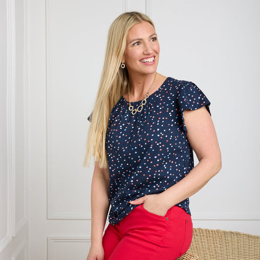 Navy Blazer Side Detail Missy