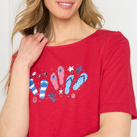 Crimson Print Detail Missy