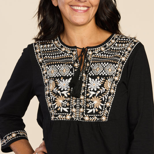 Black Neckline Detail Missy
