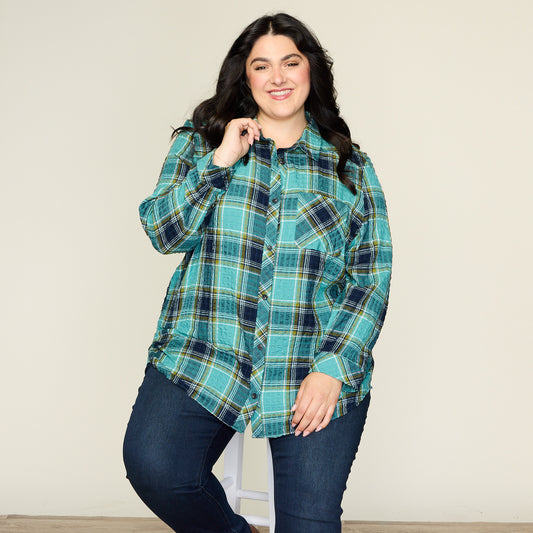 Teal Front Detail Women