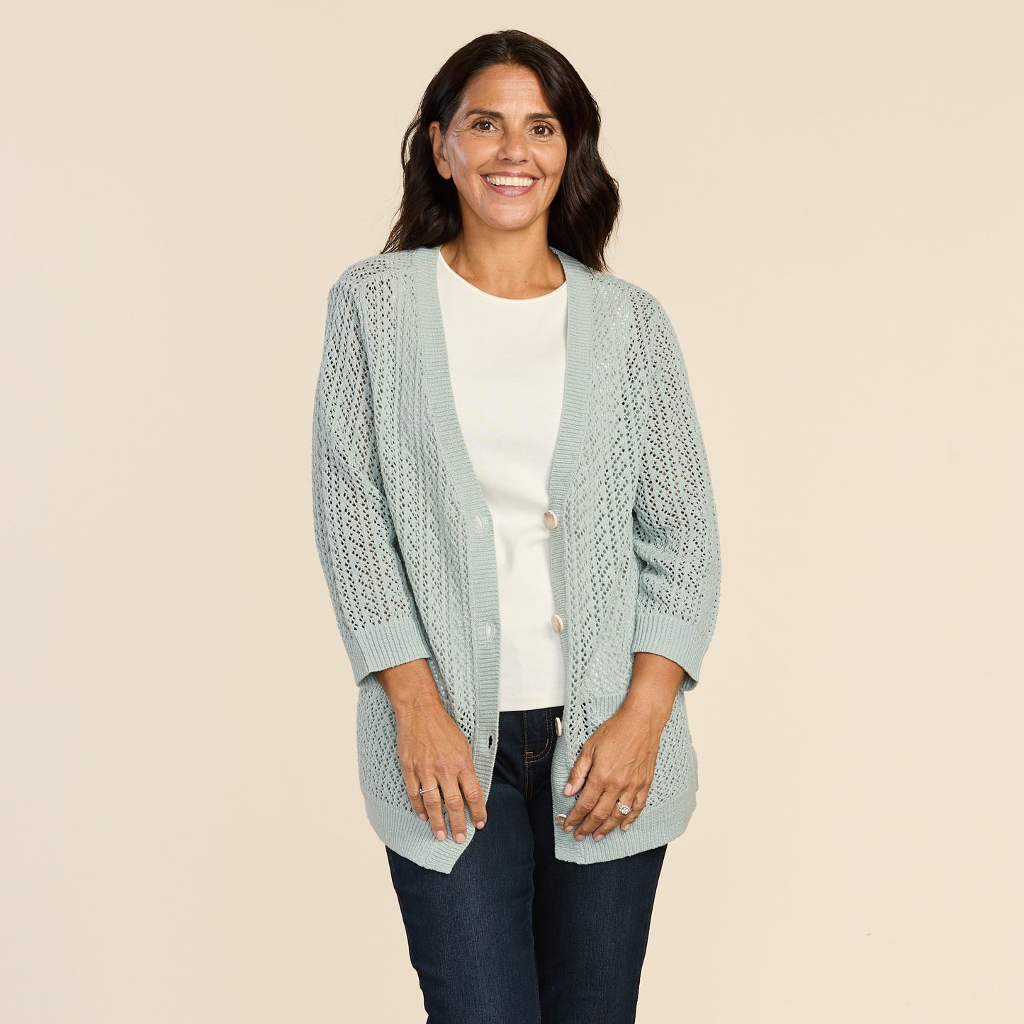 Raindrop Blue Front Detail Missy