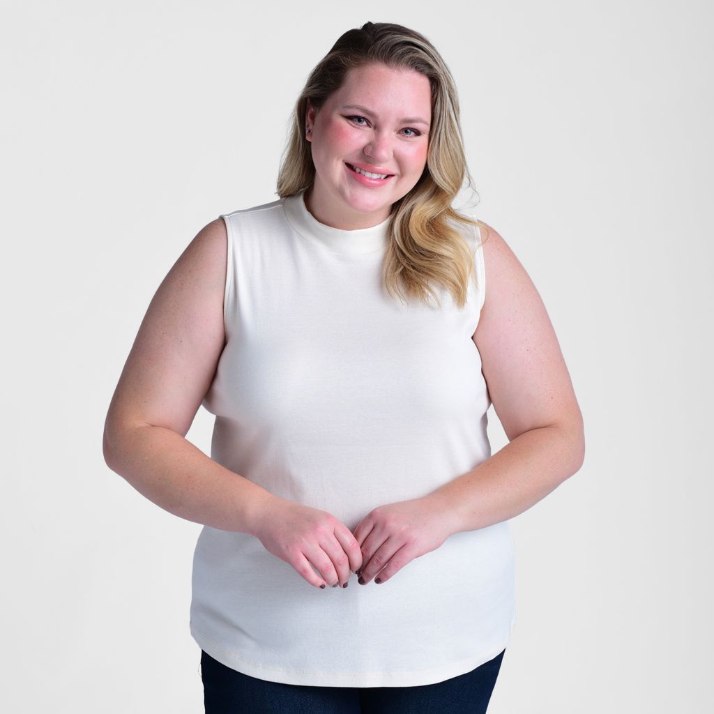 Sleeveless Mock Neck Perfect Tank