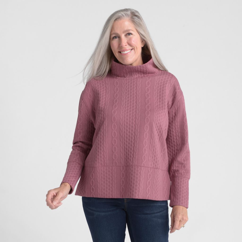 Relaxed Restyled Cable Pattern Top