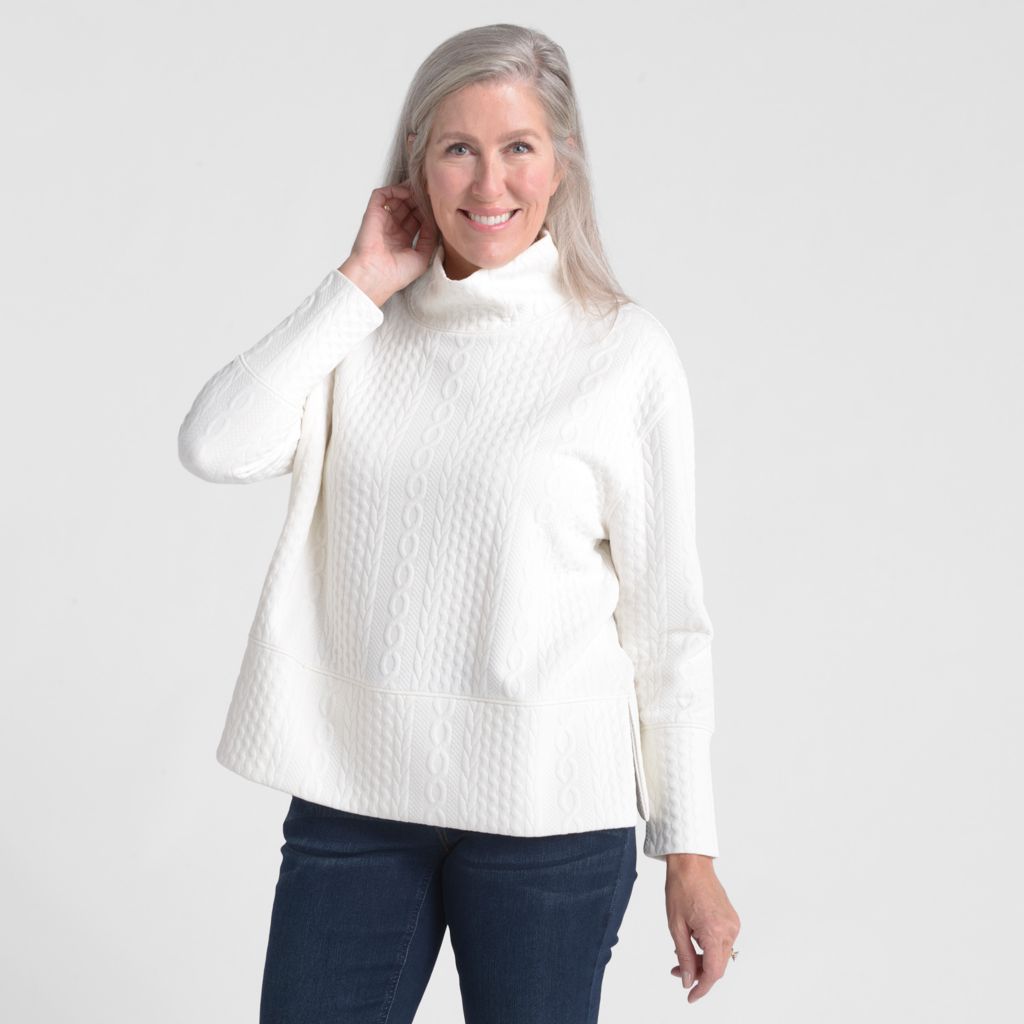 Relaxed Restyled Cable Pattern Top