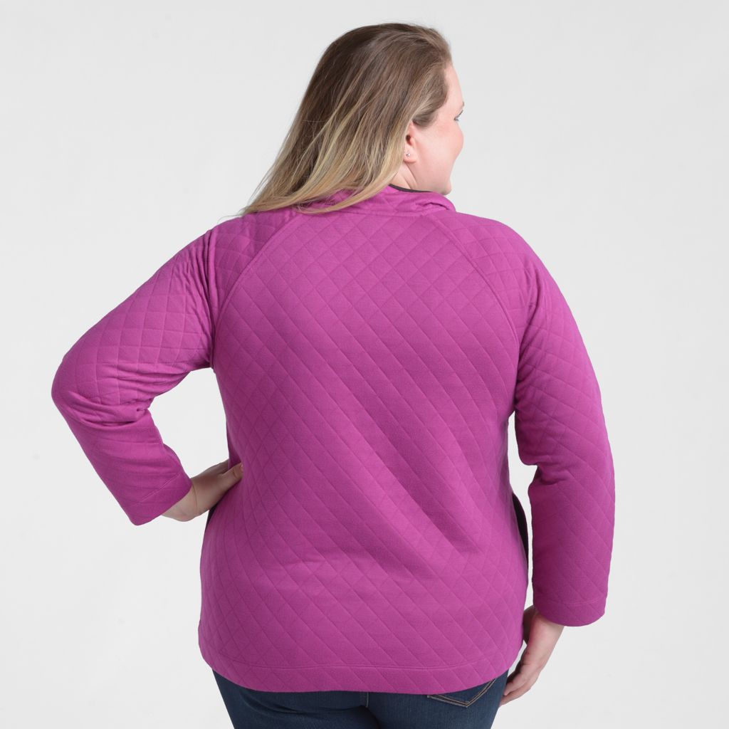 Relaxed Restyled Quilted Mock Neck Top