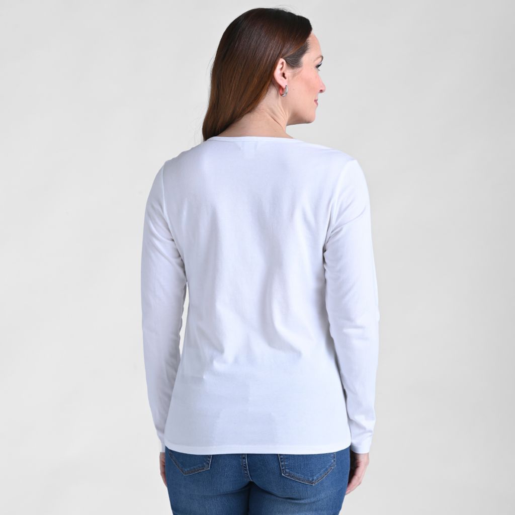 Floral Heart Print Long Sleeve Tee