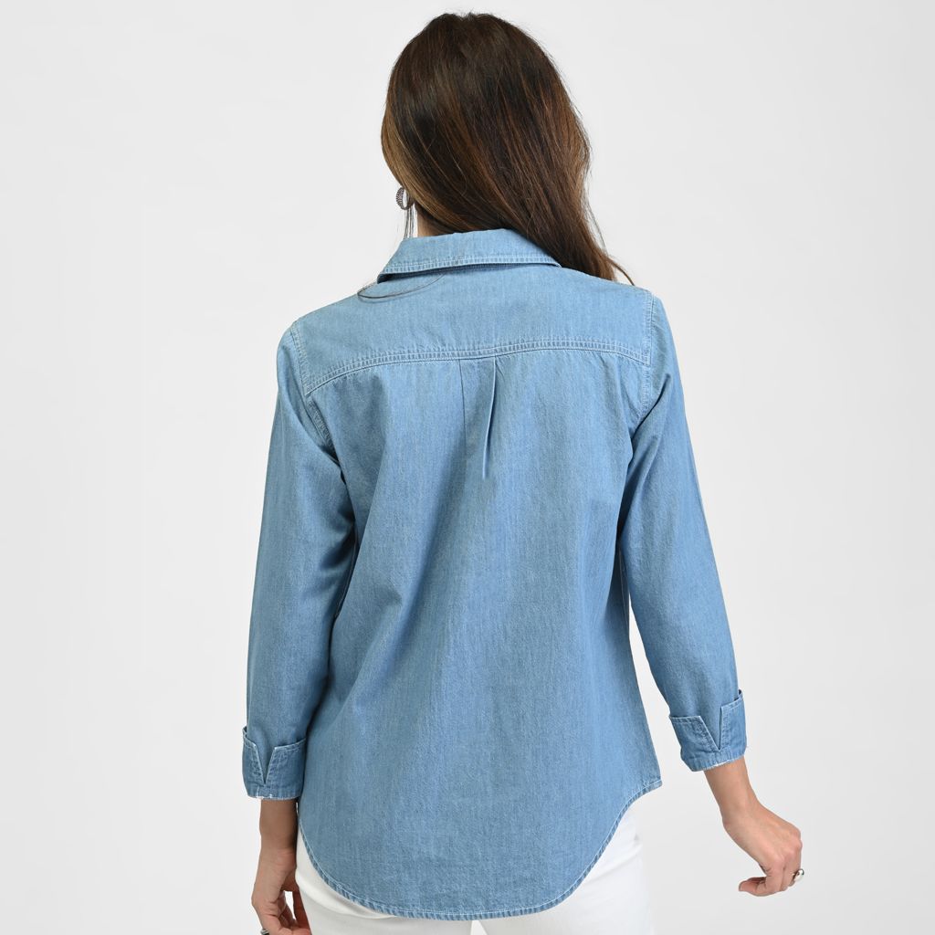 Long Sleeve Henley Neck Tunic