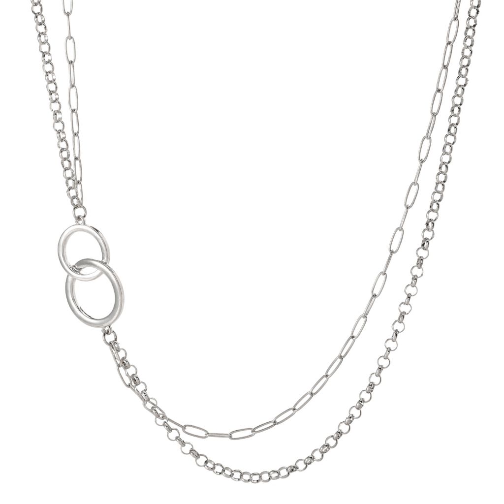 Short Multi Chain Double Link Necklace