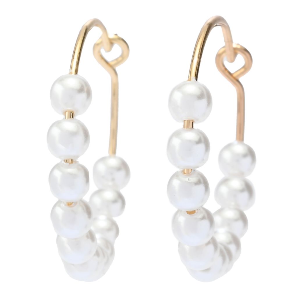 Pearl Detail Hoop Earring