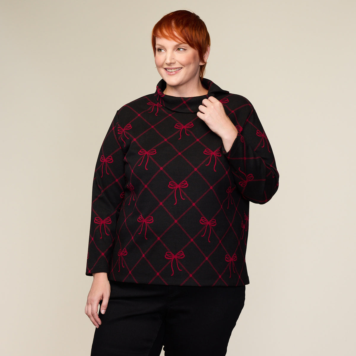 Black Front Detail Women
