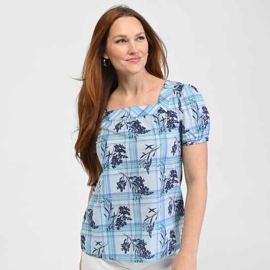 Chambray Blue Front Detail Missy