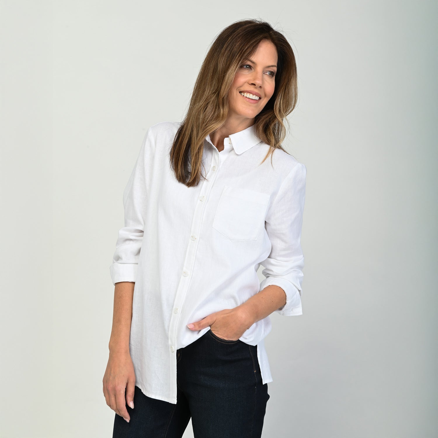 Bright White Front Detail Missy