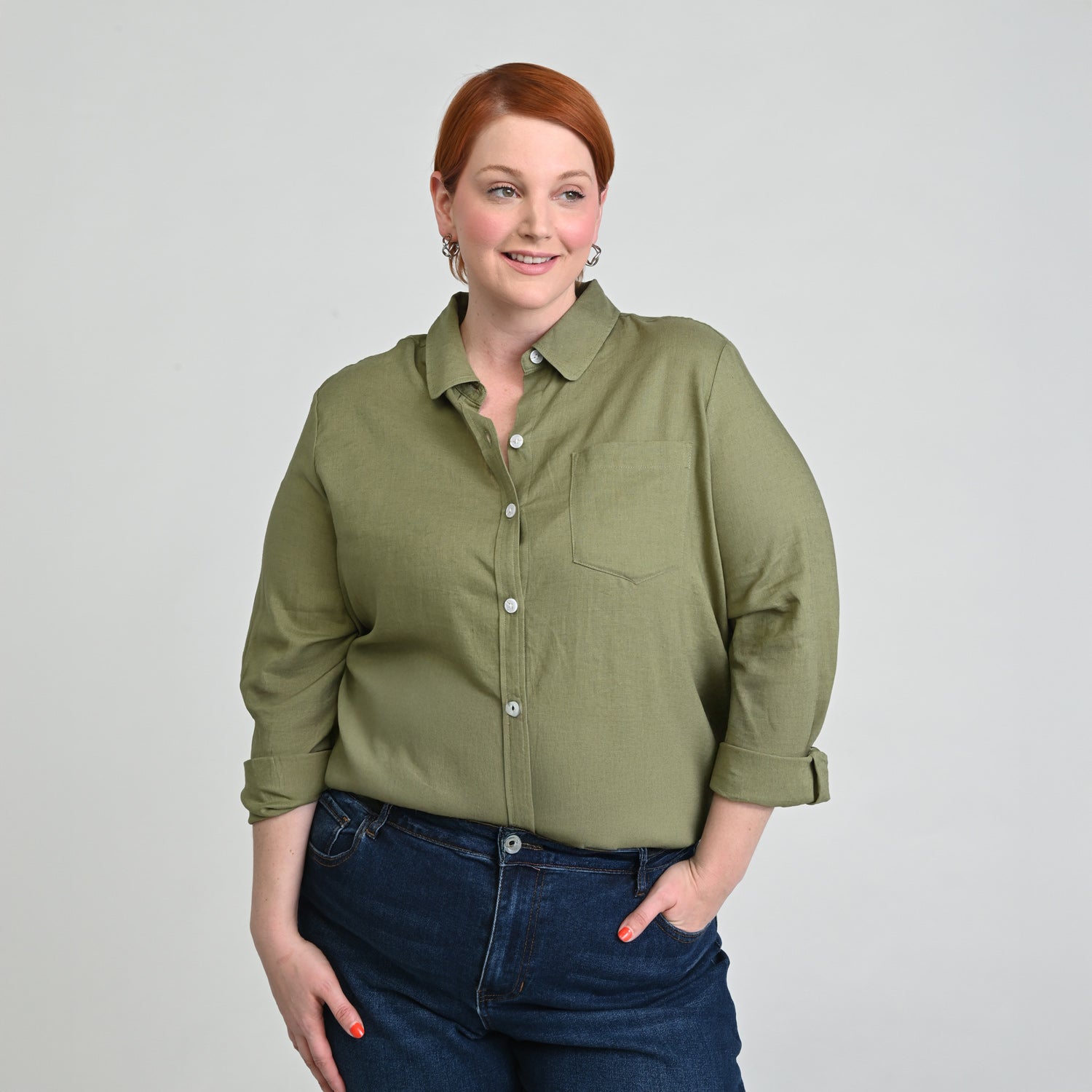 Loden Green Front Detail Women