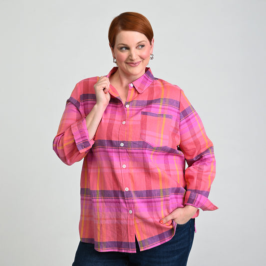 Plaid Front Detail Women