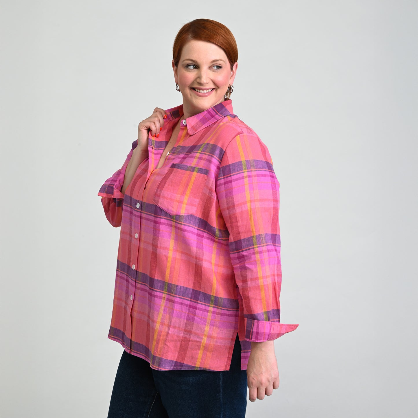 Plaid Side Detail Women