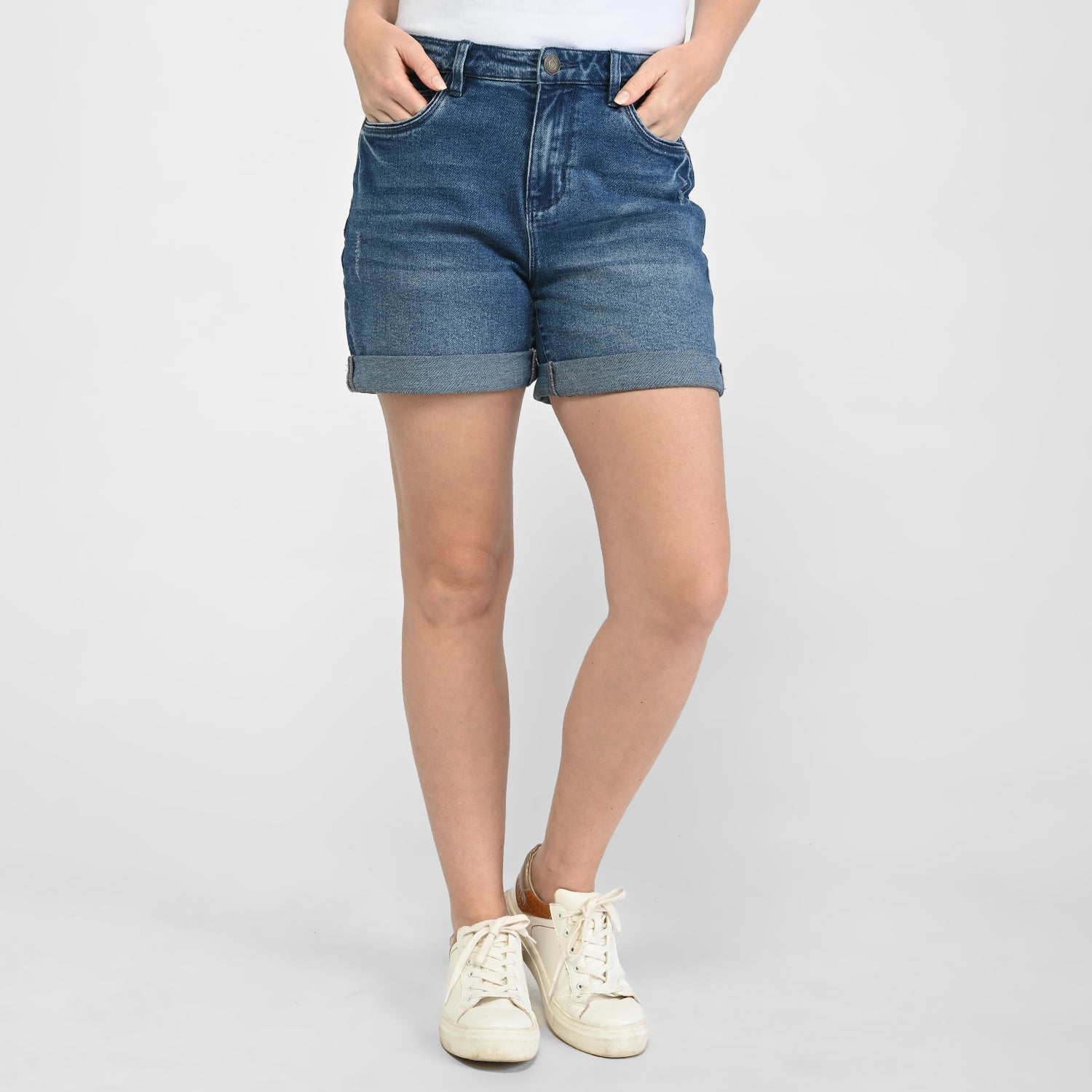Relaxed Fit Cuffed Denim Shorts – Christopher Banks