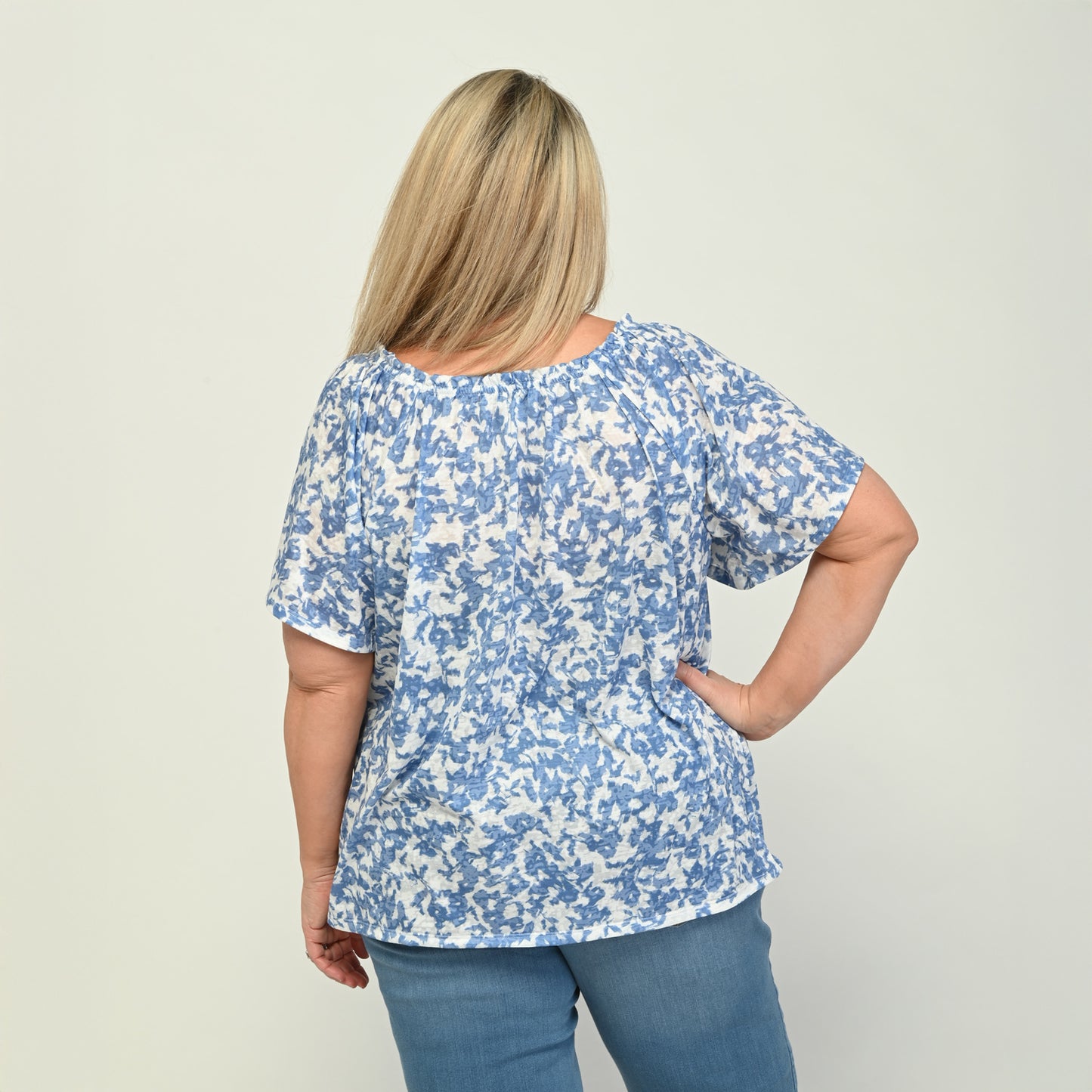 Blue Hydrangea Back Detail Women