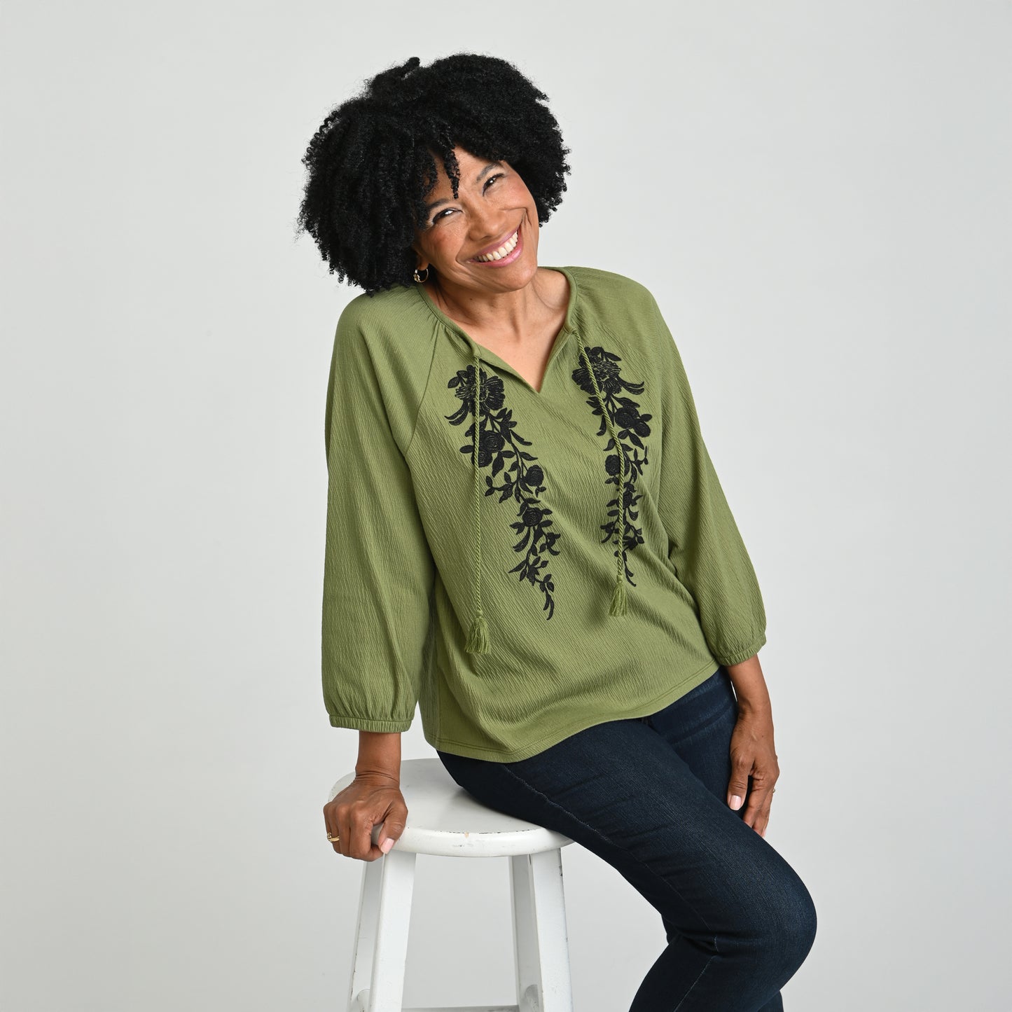 Olive Front Detail Missy