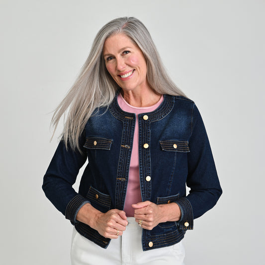 Dark Stonewash Front Detail Missy