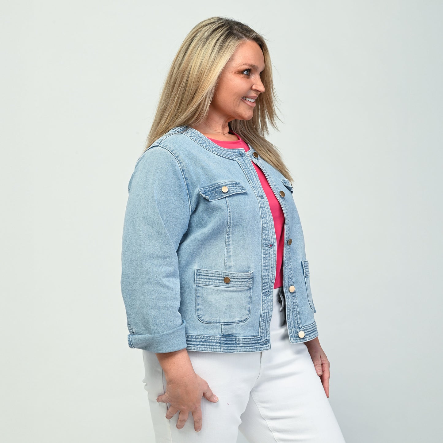 Light Wash Side Detail Women
