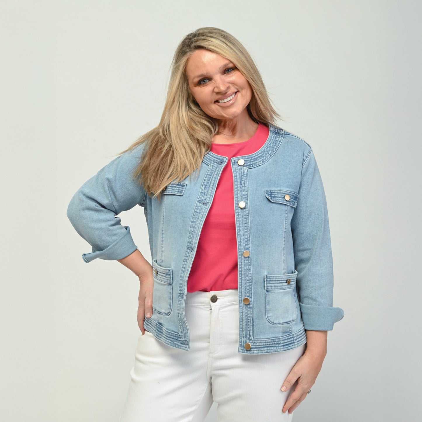 Light Wash Front Detail Women