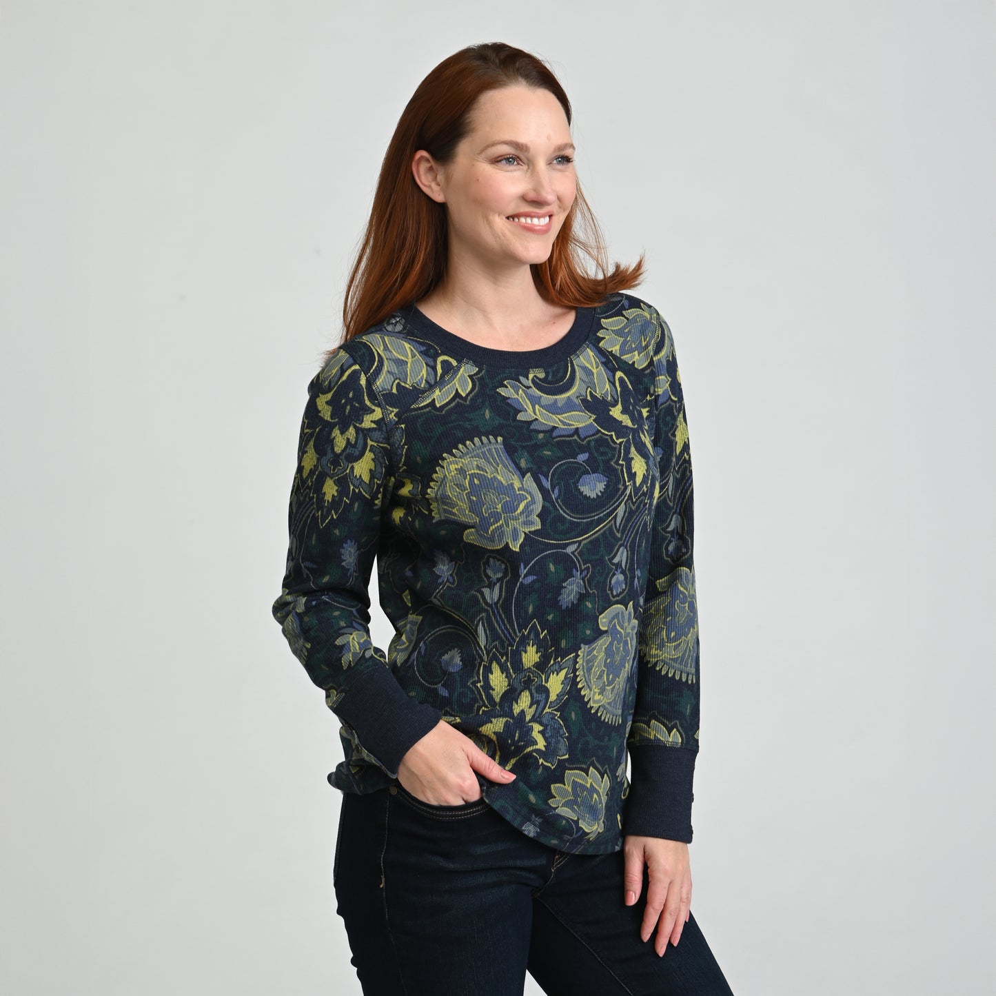 Blue Green Multi Side Detail Missy