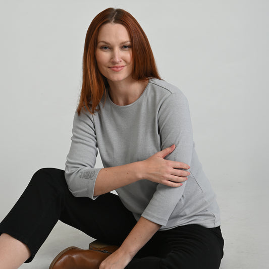 Heather Grey Front Detail Missy