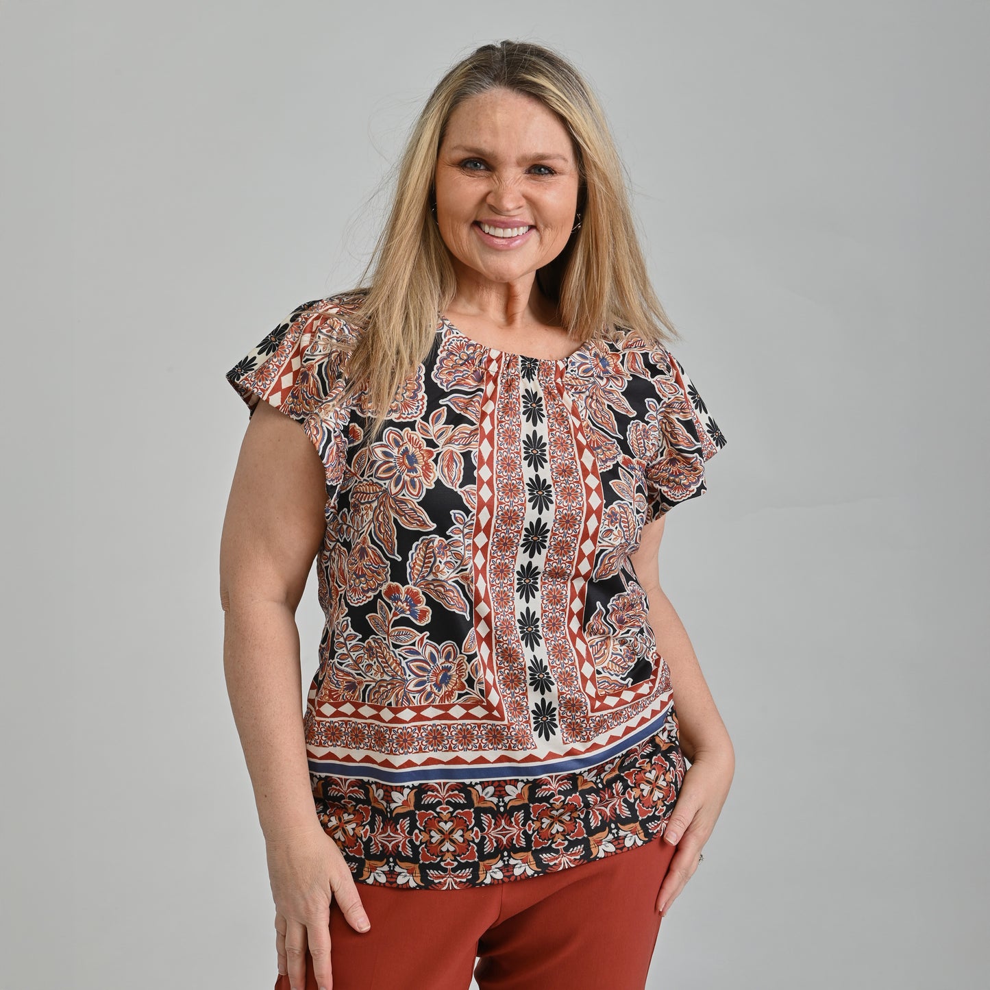 Black Front Detail Women