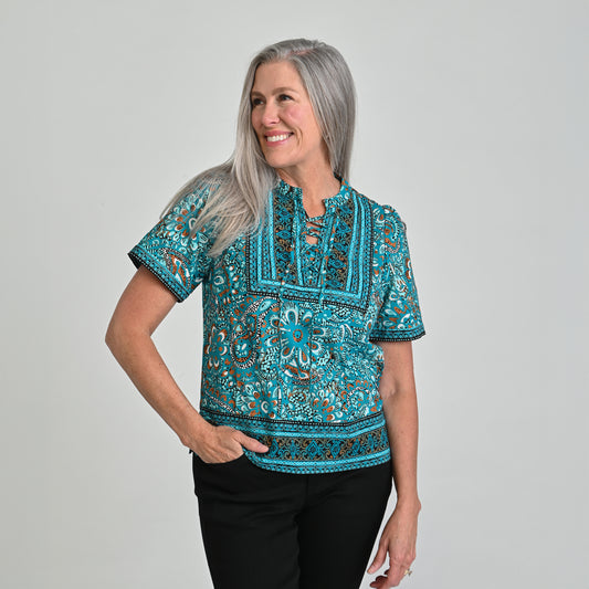 Blue Multi Front Detail Missy