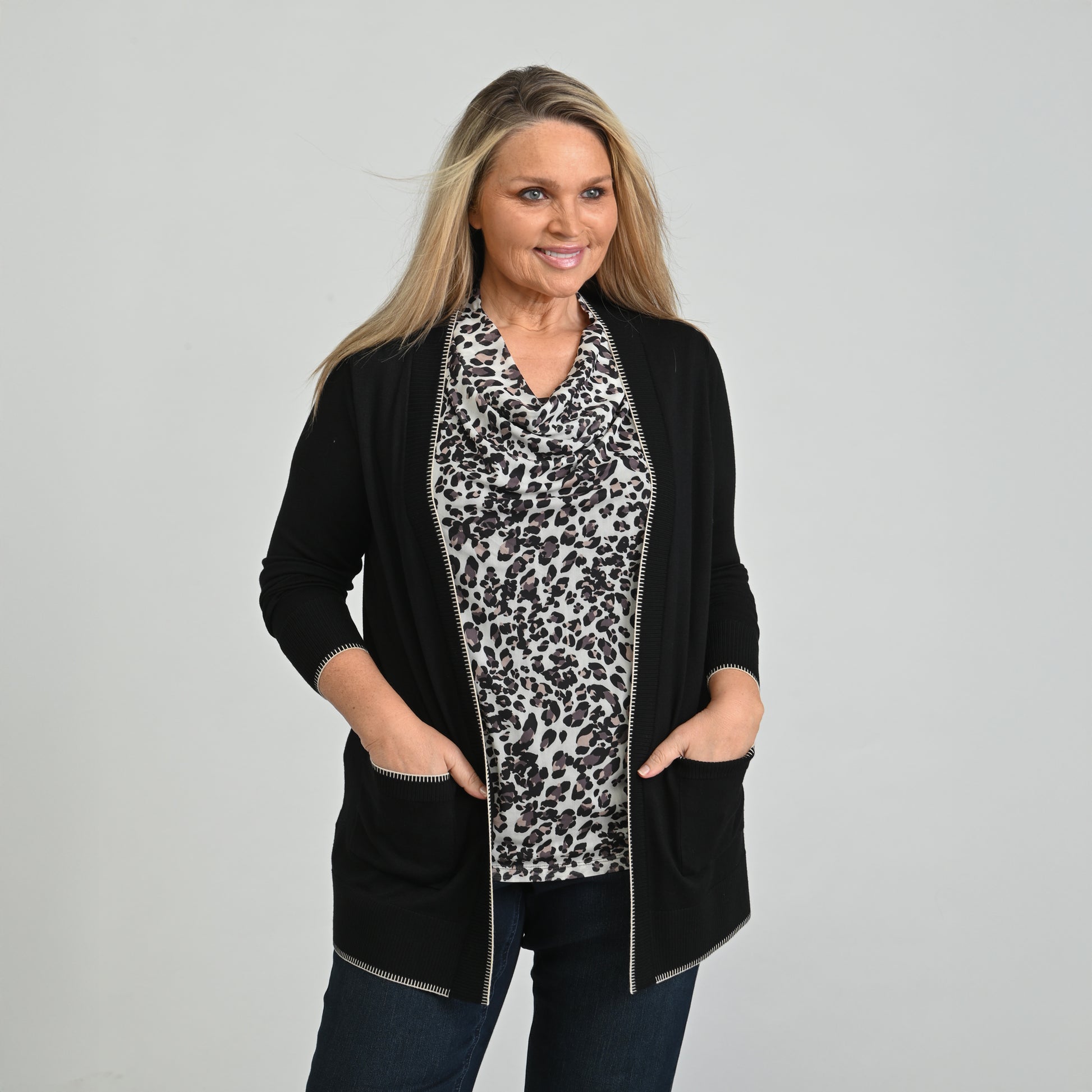 Black Front Detail Women