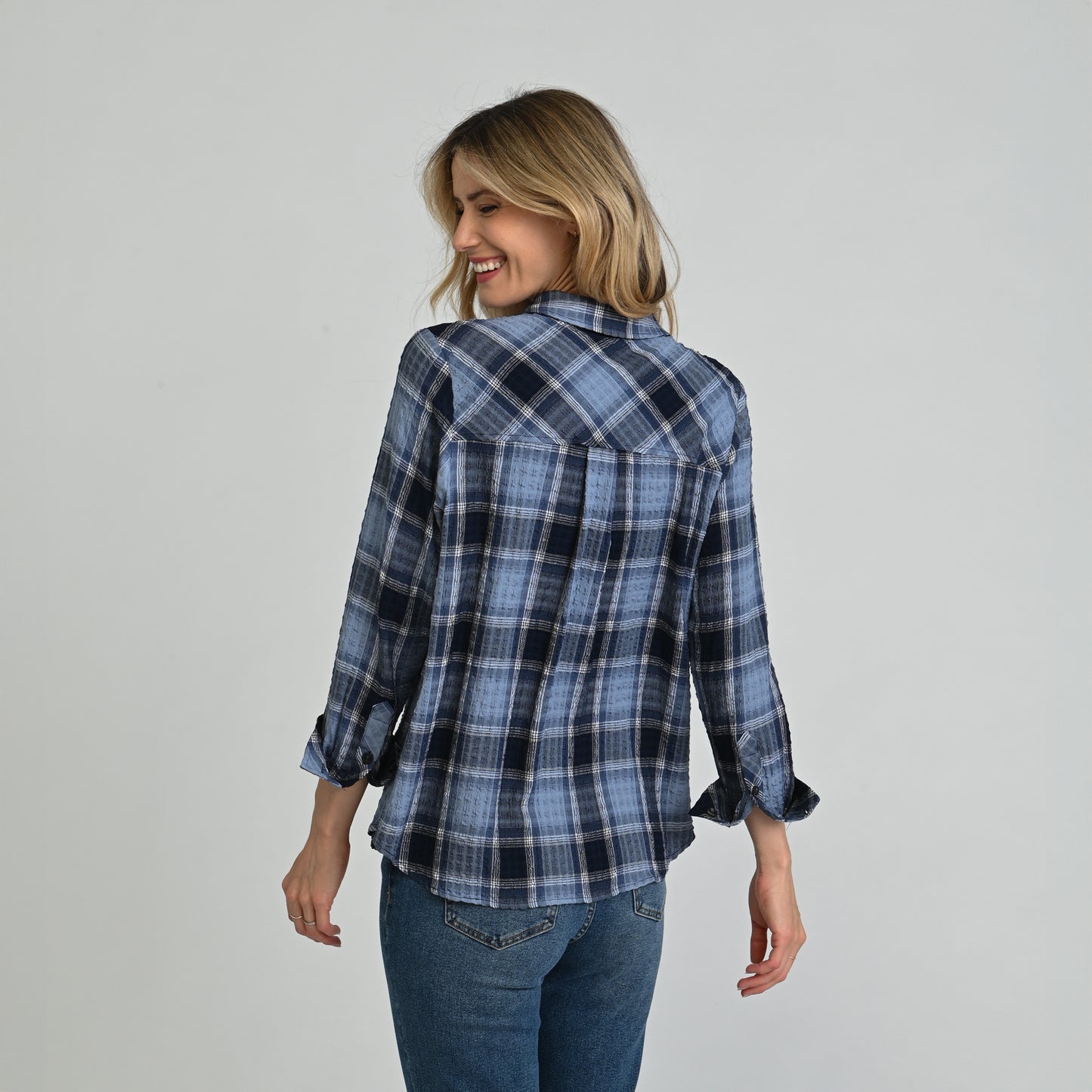 Navy Blazer Back Detail Missy