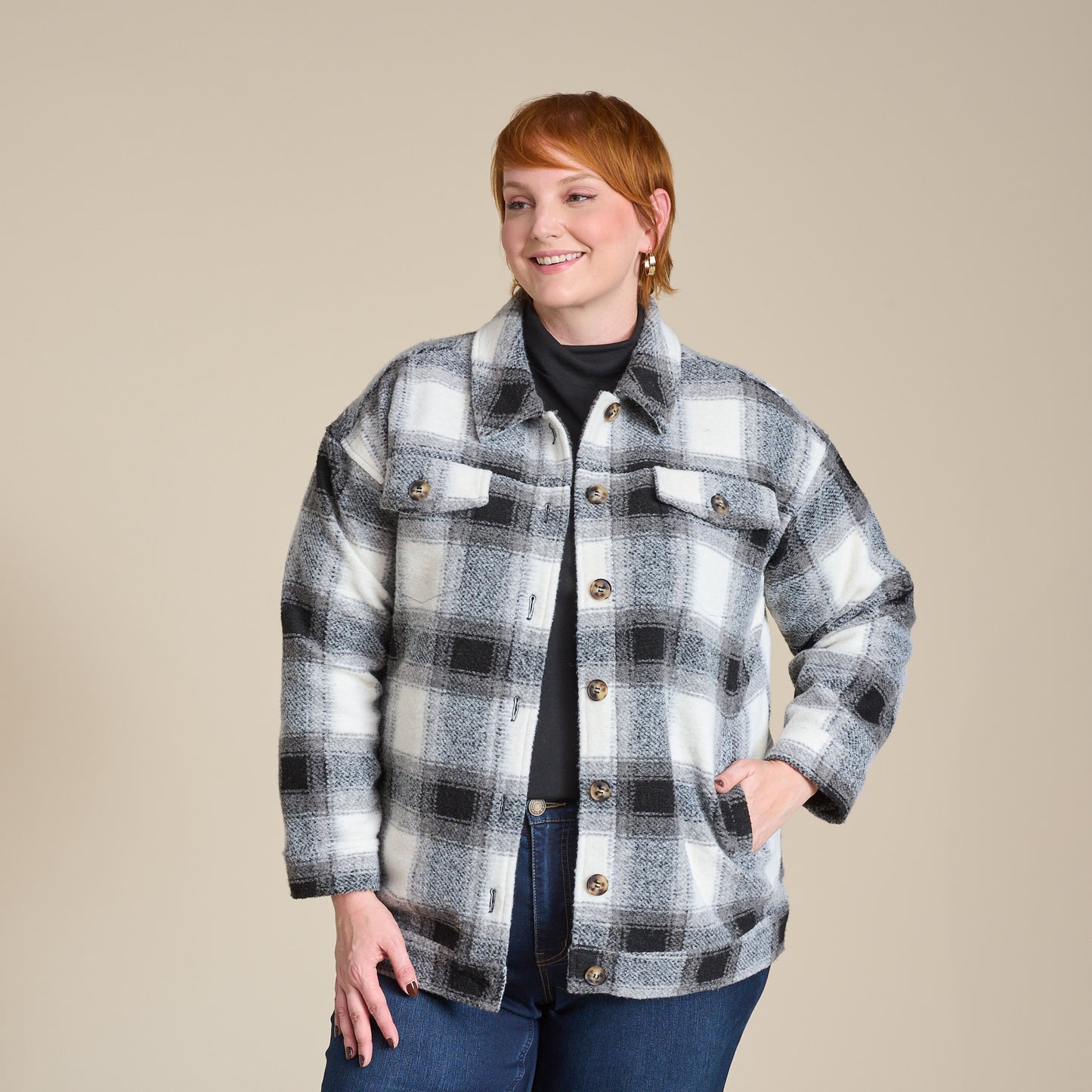 Black and White Front Detail Women