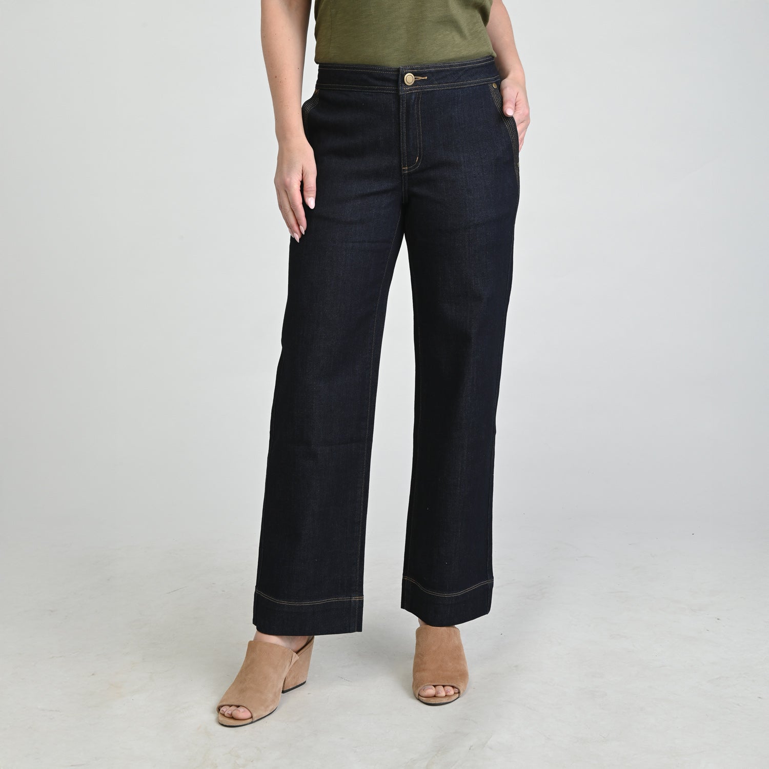 Relaxed Fit Wide Leg Denim Pant – Christopher & Banks