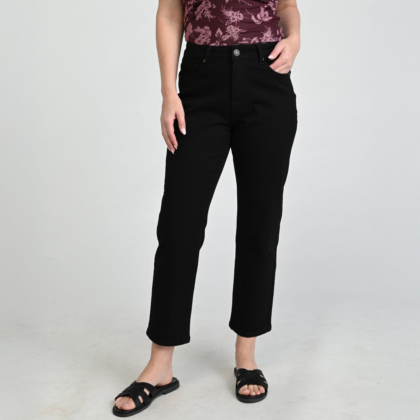 Washed Black Front Detail Missy