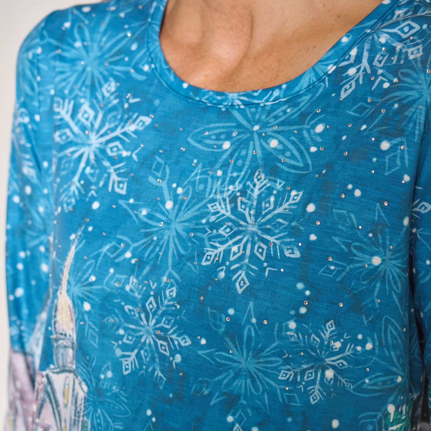 Winter Scenic Print Long Sleeve Tee