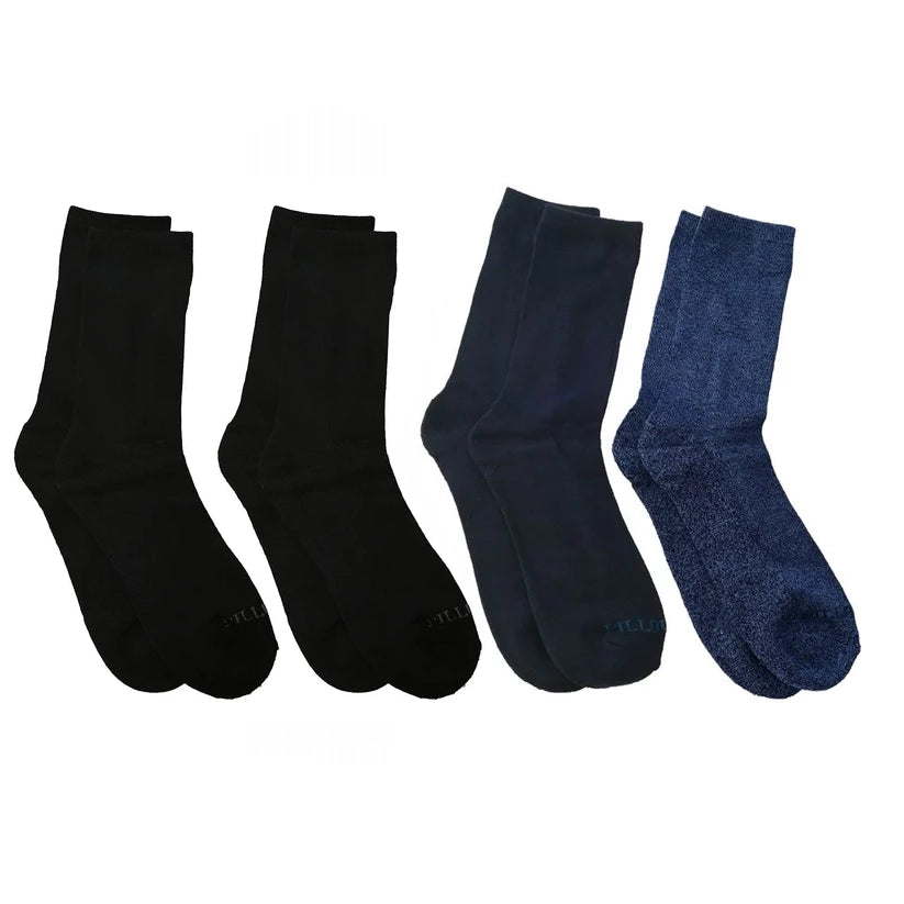 Multi Pillow Sole 4 Pack Crew Socks
