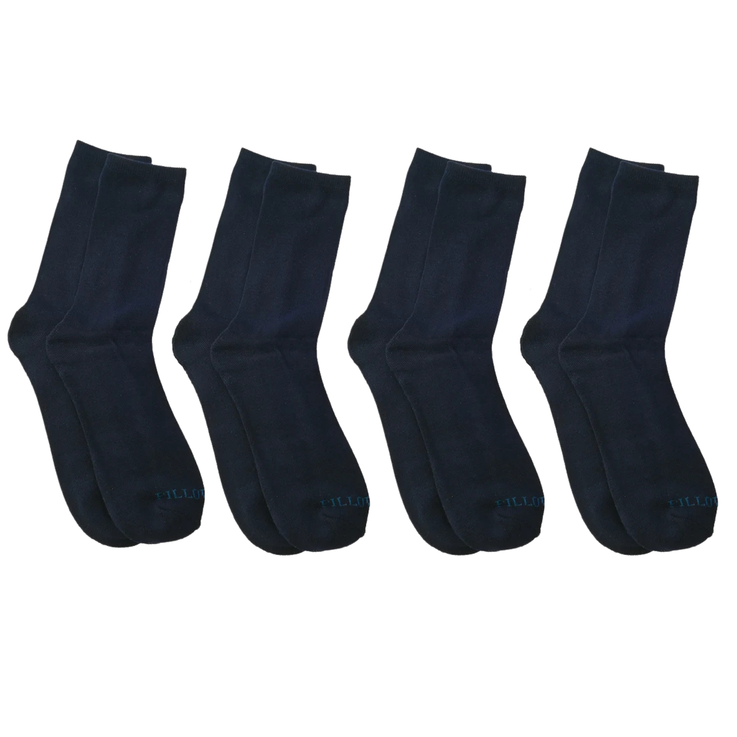 Navy Blazer Pillow Sole 4 Pack Crew Socks