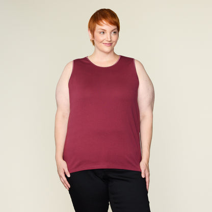 Burgundy Front Detail Women